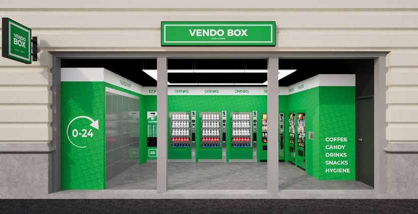 VENDO BOX utcai üzlet látványterv